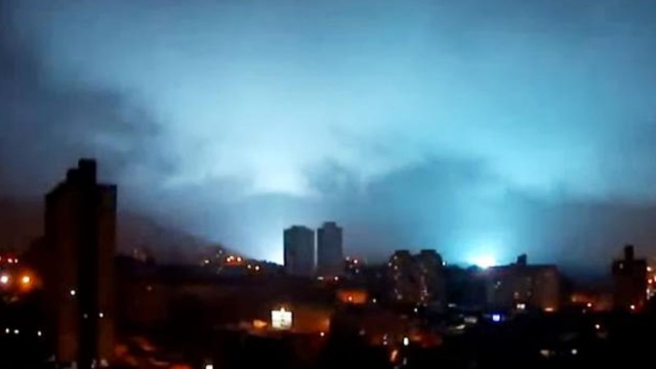 Luces verdes durante un sismo