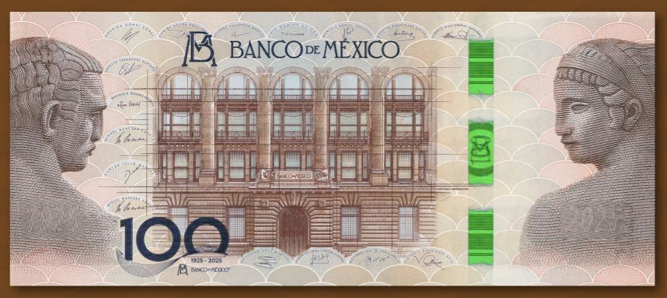 Un siglo en papel: así es el nuevo billete de 100 pesos por los 100 años de Banxico